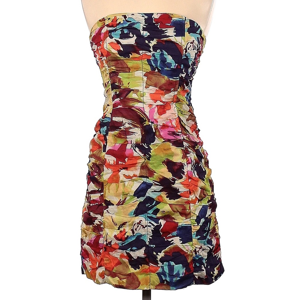 BB Dakota Ruched Strapless Dress